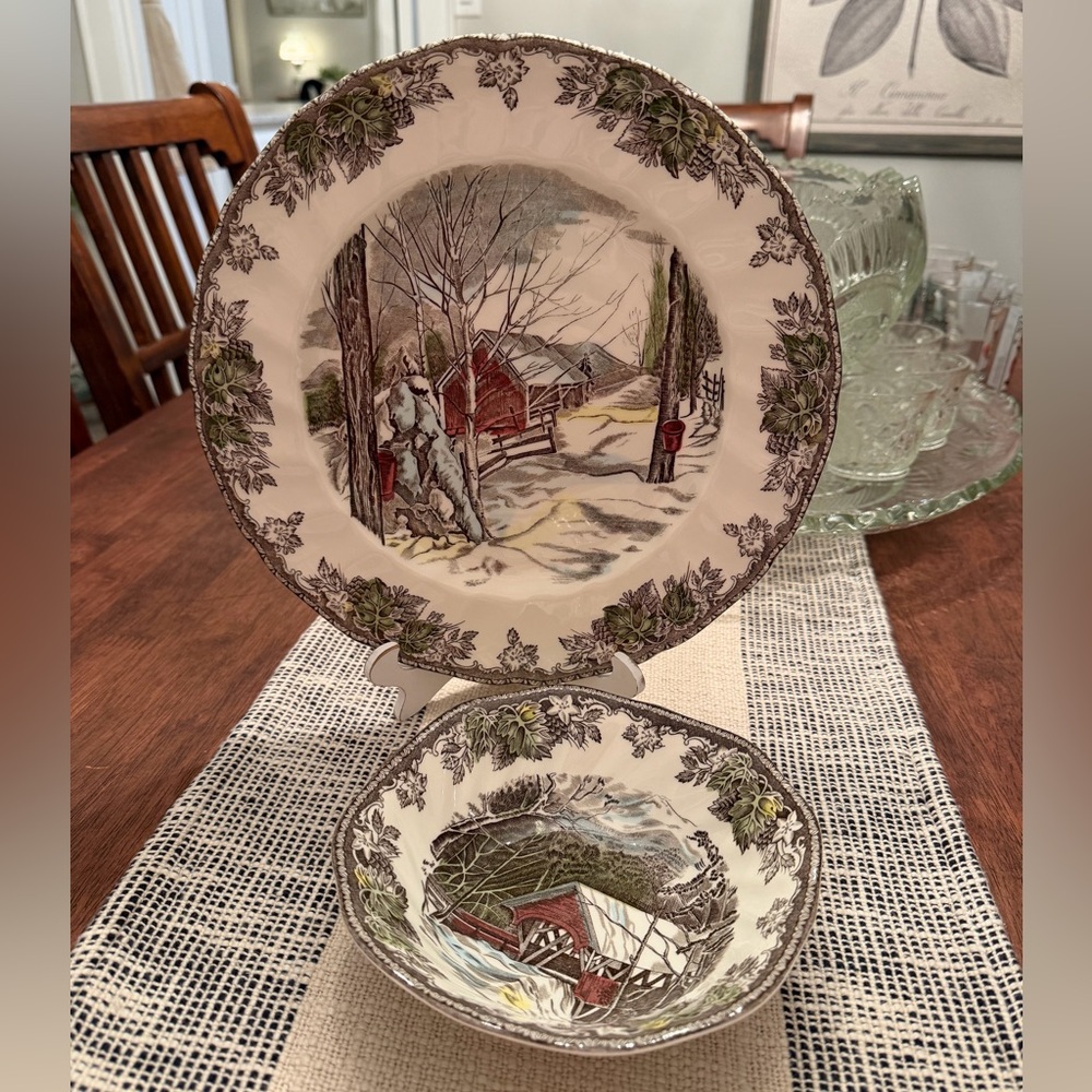 Johnson Brothers “Friendly Village” Plate & Bowl Set